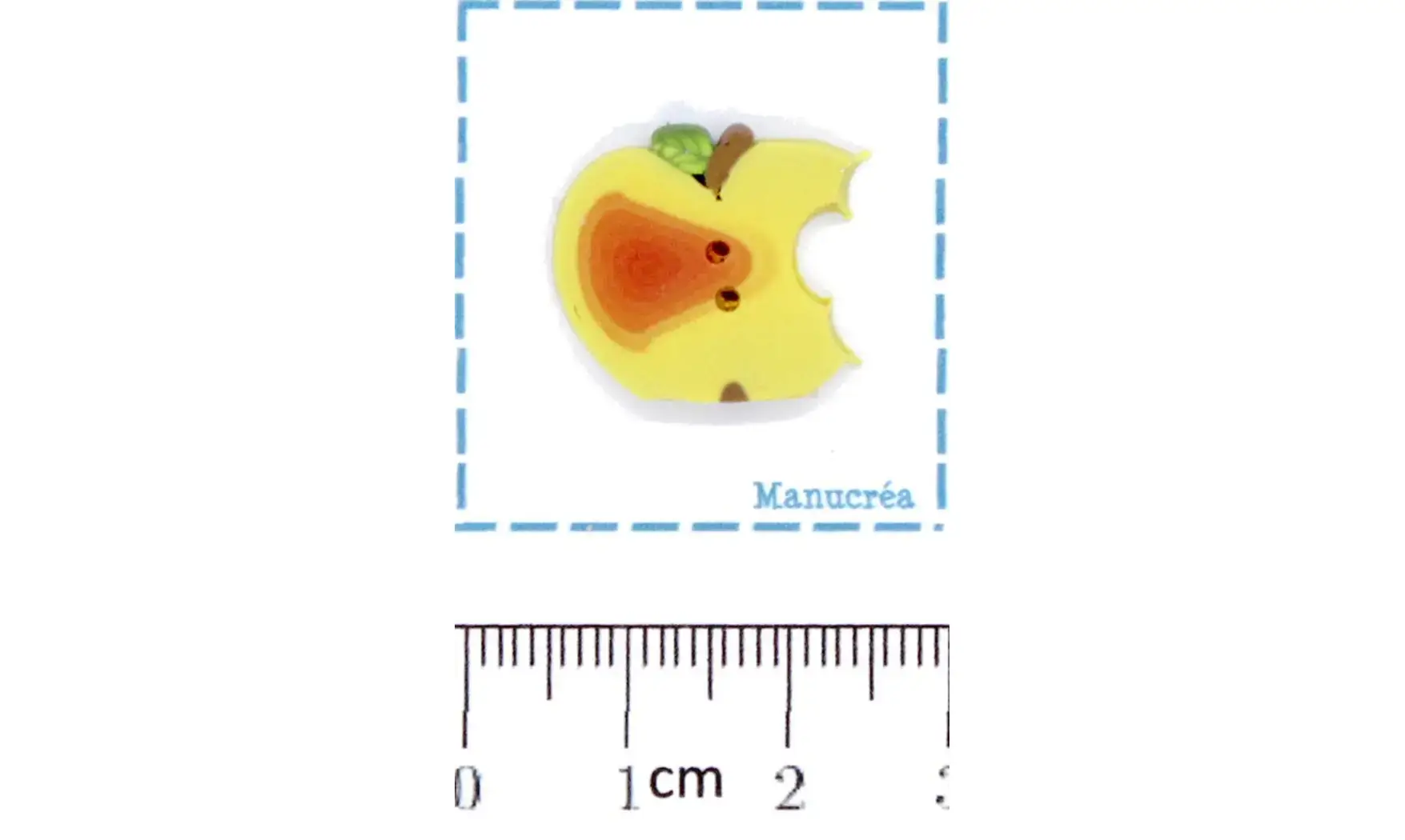 Polymer clay button : Apple N.11