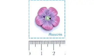 Fiore N.61-Bottone polimero-Fatto mano