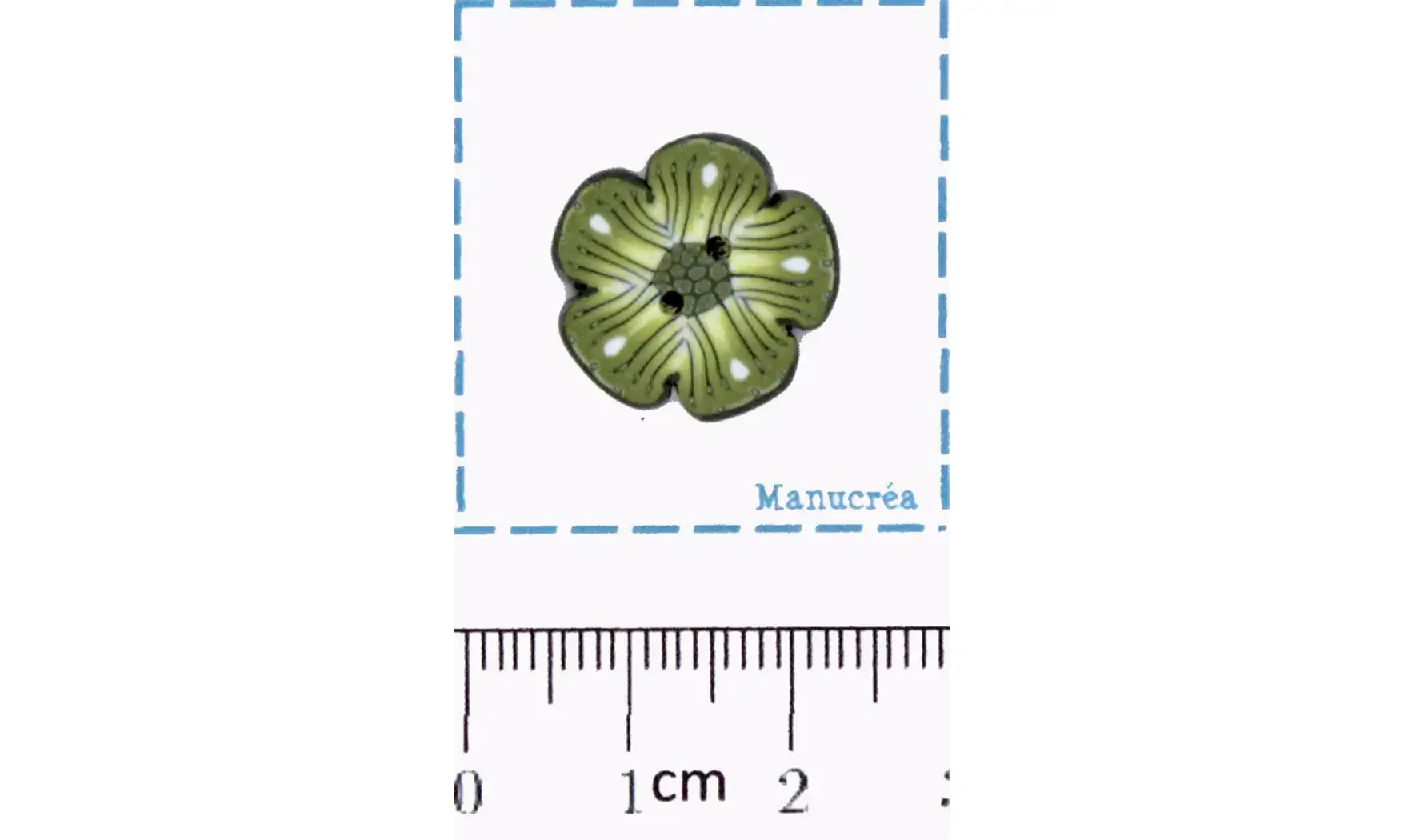 Fleur N.13-Bouton polymère-Fait main