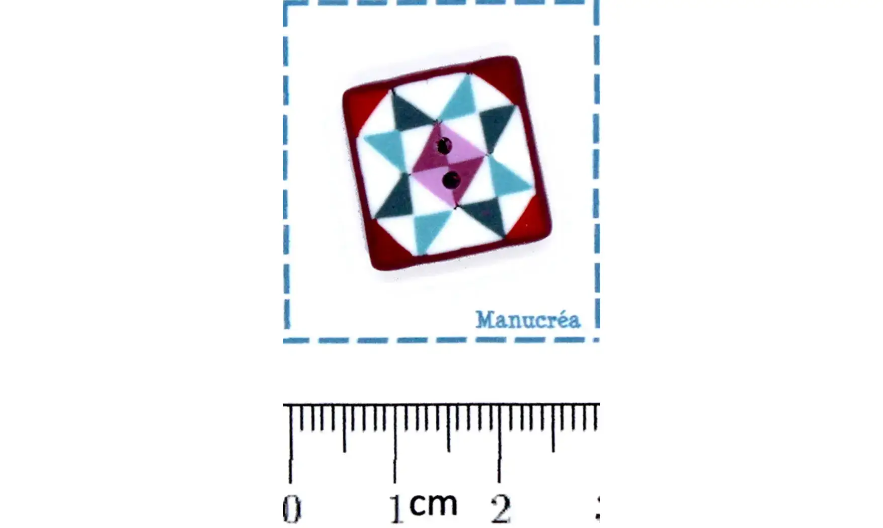 Handmade polymer clay button Patch N.21